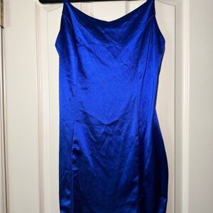 Iris Royal Blue Satin Gown